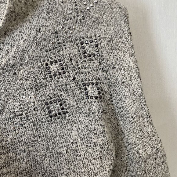 Vanity open front cardigan size XS bling Gray - Picture 6 of 11